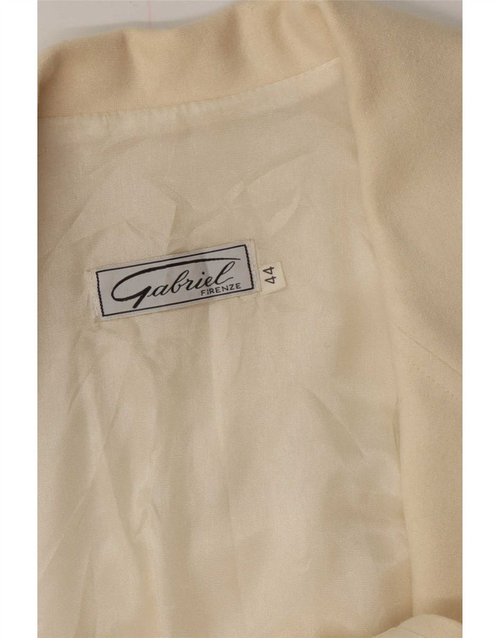 Gabriel Womens Double Breasted Blazer Jacket IT 44 Medium Off White
