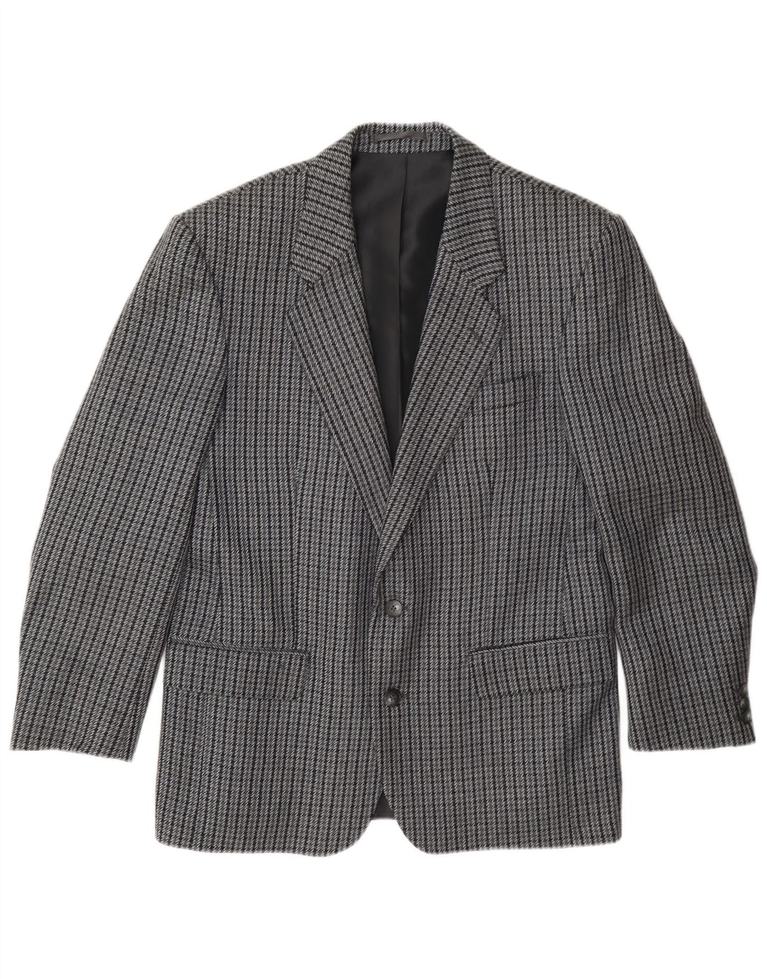 Kilmaine Mens 2 Button Blazer Jacket UK 38 Medium Grey Houndstooth Wool