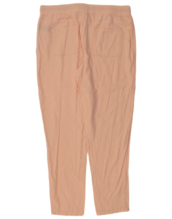 Marks & Spencer Womens Tapered Chino Trousers UK 16 Large W36 L31 Pink