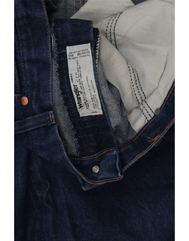 Wrangler Mens Straight Jeans W37 L32 Blue Cotton