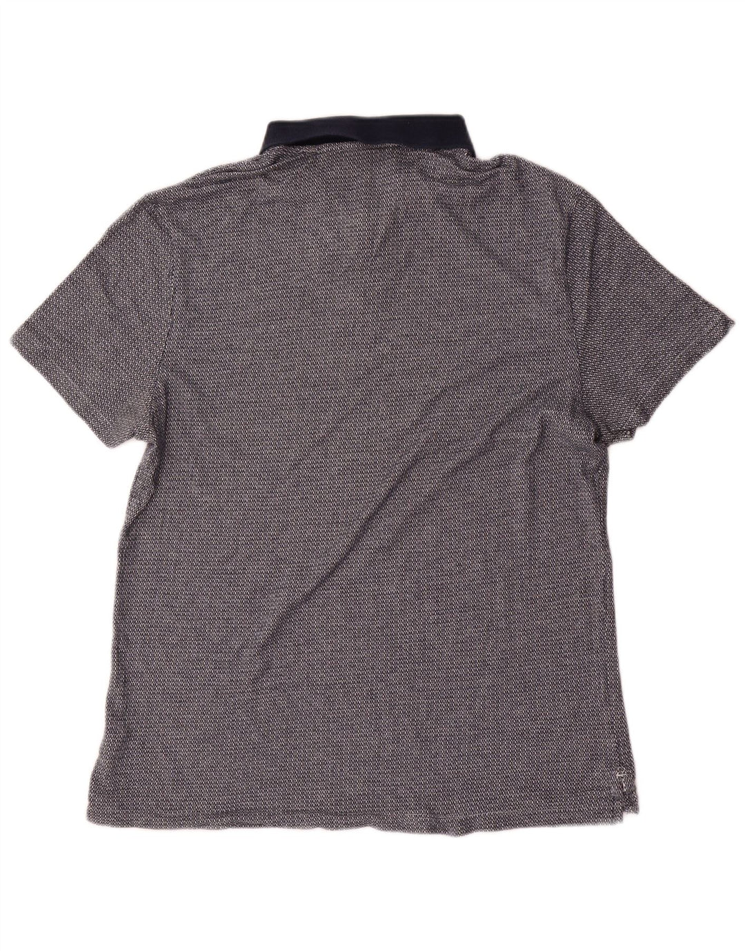 Calvin Klein Mens Short Sleeve Polo Shirt Medium Navy Blue Flecked