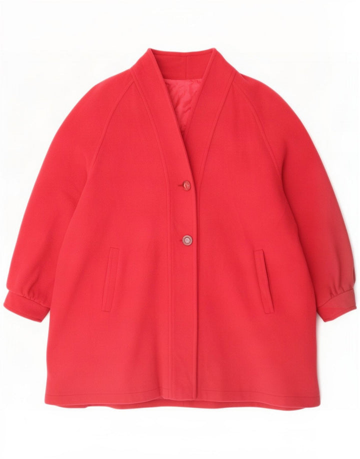 Linea Cinque Womens Oversized Overcoat IT 46 Large Red Cashmere