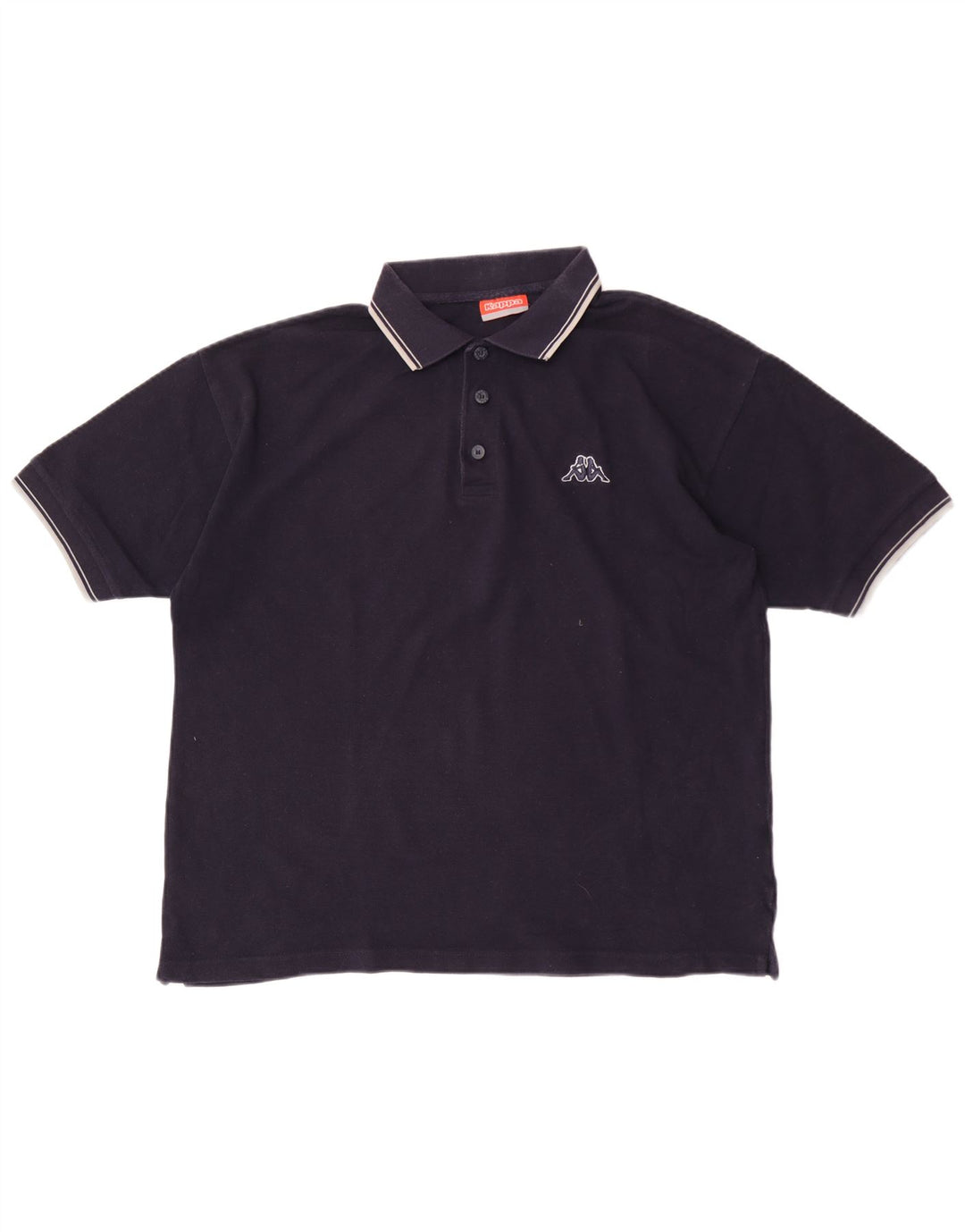 Kappa Mens Polo Shirt XL Navy Blue Cotton