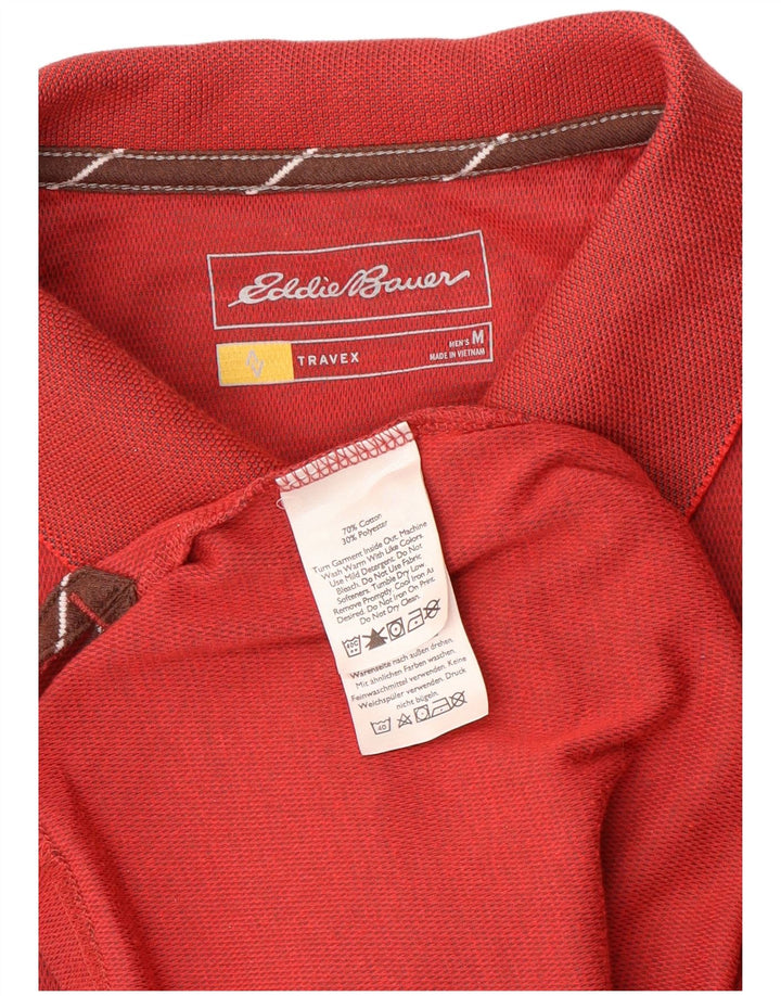 Eddie Bauer Mens Polo Shirt Medium Red Cotton