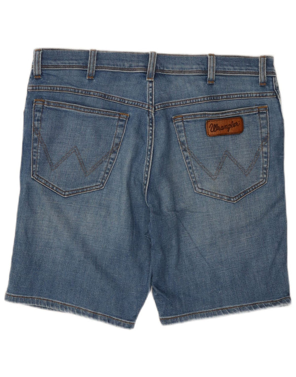 Wrangler Mens Texas Denim Shorts W34 Large  Blue Cotton
