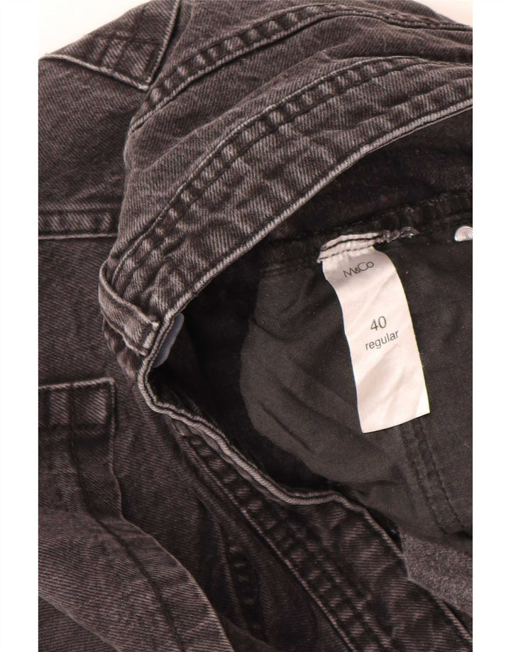 M&Co Mens Regular Straight Jeans W40 L29 Grey Cotton