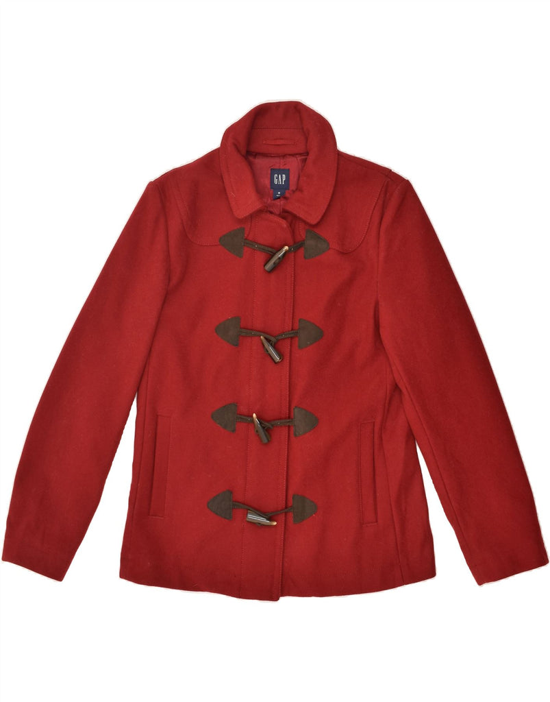 GAP Womens Duffle Jacket UK 14 Medium Red Wool | Vintage Gap | Thrift | Second-Hand Gap | Used Clothing | Messina Hembry 