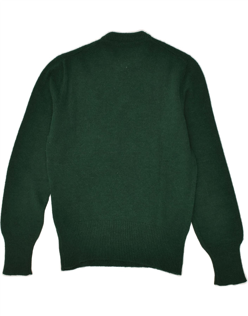 VINTAGE Womens Crew Neck Jumper Sweater UK 10 Small Green Argyle/Diamond Vintage Vintage and Second-Hand Vintage from Messina Hembry 