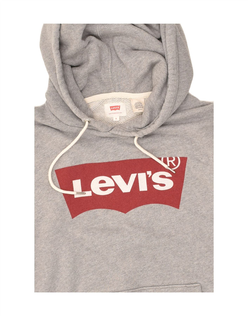 LEVI'S Mens Graphic Hoodie Jumper Small Grey Cotton | Vintage Levi's | Thrift | Second-Hand Levi's | Used Clothing | Messina Hembry 