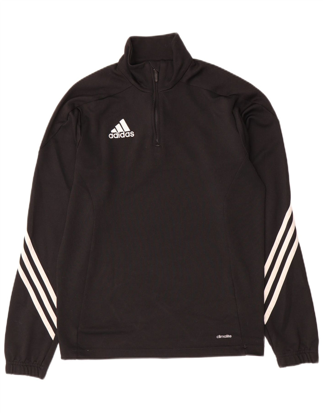 ADIDAS Mens Climalite Zip Neck Pullover Tracksuit Top Small Black