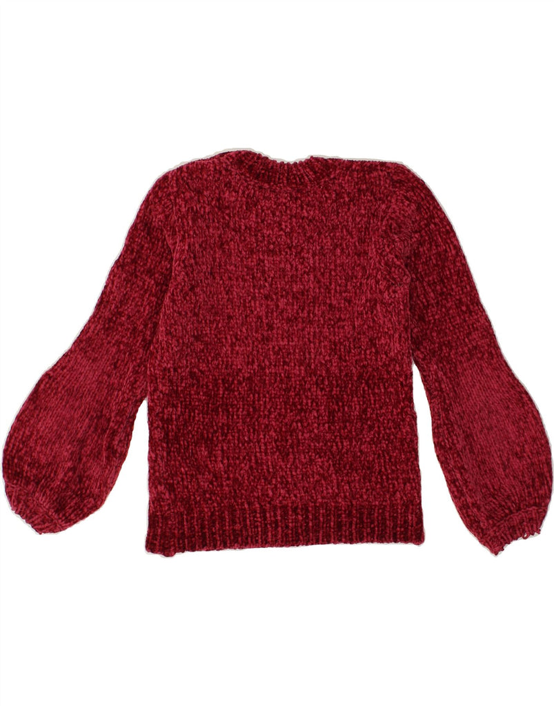 GUESS Girls Crew Neck Jumper Sweater 9-10 Years Burgundy Flecked Cotton | Vintage Guess | Thrift | Second-Hand Guess | Used Clothing | Messina Hembry 