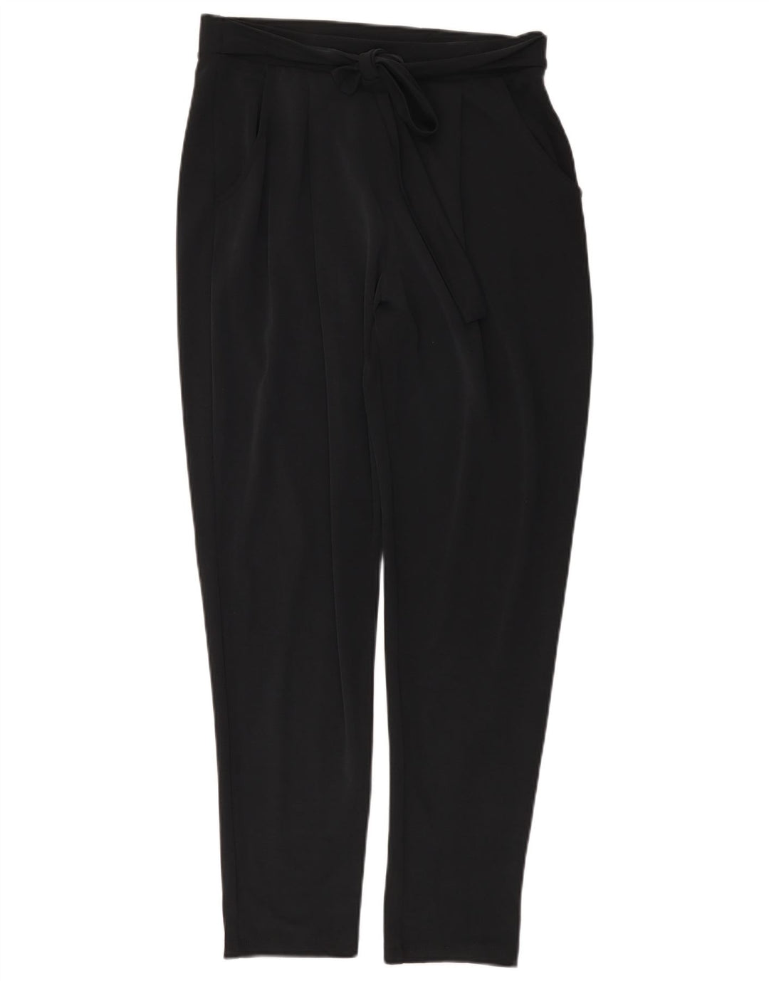 Marks & Spencer Womens Pegged Chino Trousers UK 12 Medium W30 L31 Black