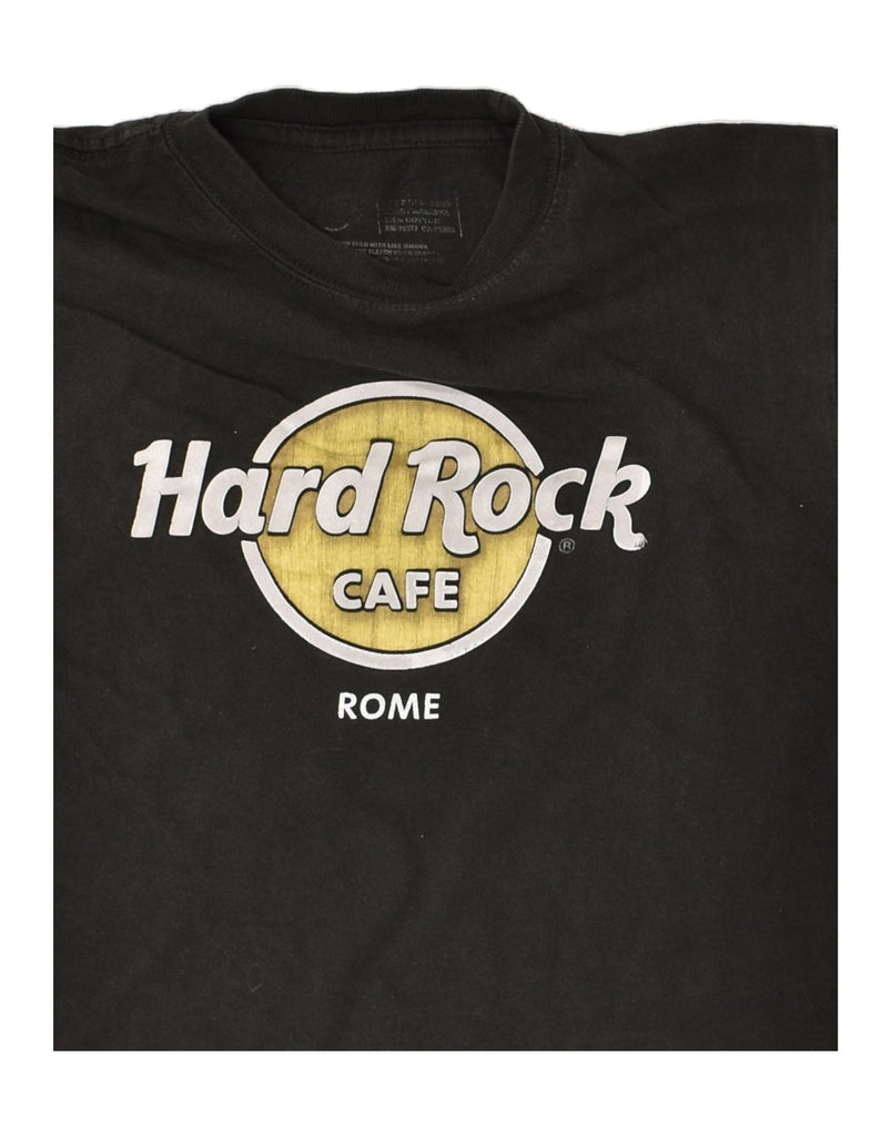 HARD ROCK CAFE Boys Rome Graphic T-Shirt Top 8-9 Years Black Cotton | Vintage Hard Rock Cafe | Thrift | Second-Hand Hard Rock Cafe | Used Clothing | Messina Hembry 