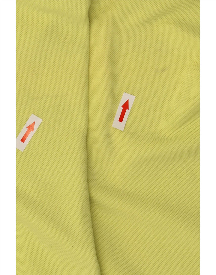 Fila Mens Polo Shirt Large Yellow Cotton