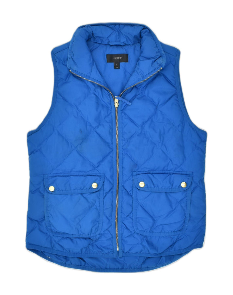 J. CREW Womens Quilted Gilet UK 10 Small Blue Polyester | Vintage | Thrift | Second-Hand | Used Clothing | Messina Hembry 