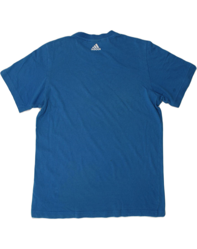 ADIDAS Boys Graphic T-Shirt Top 13-14 Years Blue Cotton | Vintage Adidas | Thrift | Second-Hand Adidas | Used Clothing | Messina Hembry 