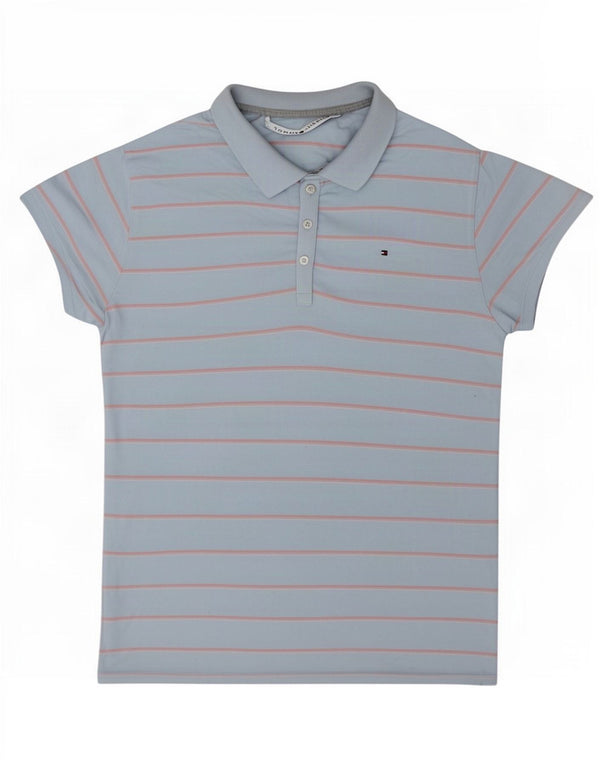 Tommy Hilfiger Womens Polo Shirt UK 18 XL Blue Striped