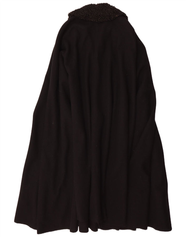 Vintage Womens Poncho Coat One Size Black