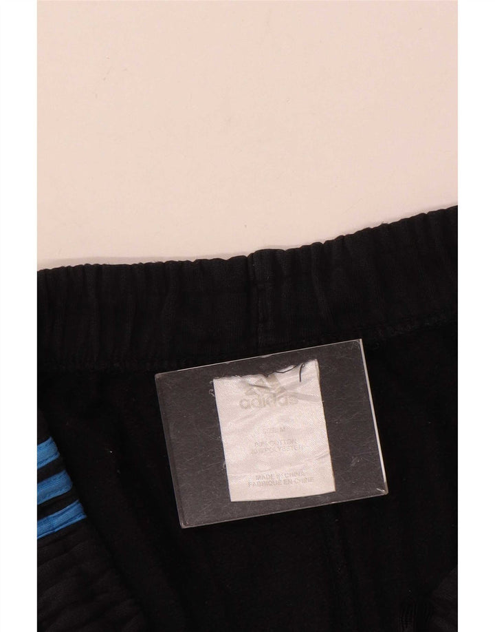 Adidas Mens Tracksuit Trousers Medium Black Cotton