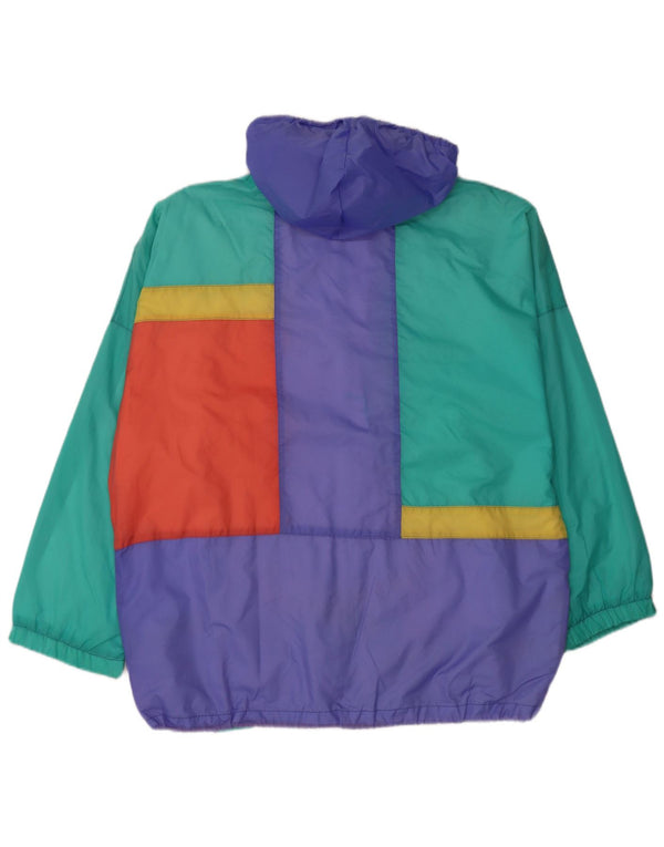 Shamp Mens Hooded Windbreaker Jacket EU 46 Small Multicoloured Colourblock