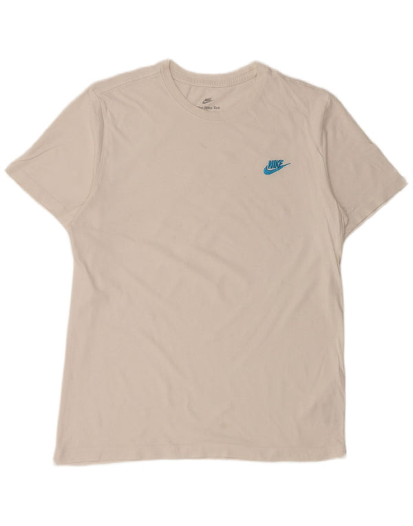 Nike Mens T-Shirt Top Medium White Cotton