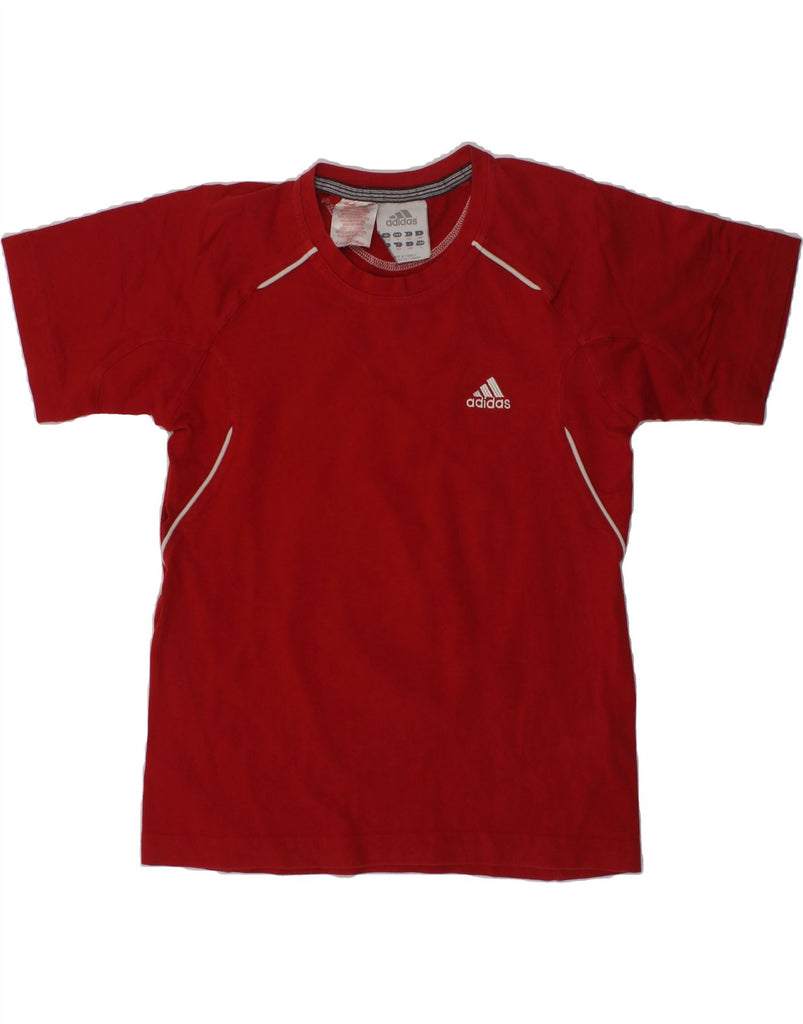 ADIDAS Boys T-Shirt Top 9-10 Years Red Cotton | Vintage Adidas | Thrift | Second-Hand Adidas | Used Clothing | Messina Hembry 