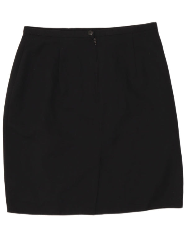 St. Bernard Womens High Waist Pencil Skirt UK 16 Large W30 Black Polyester