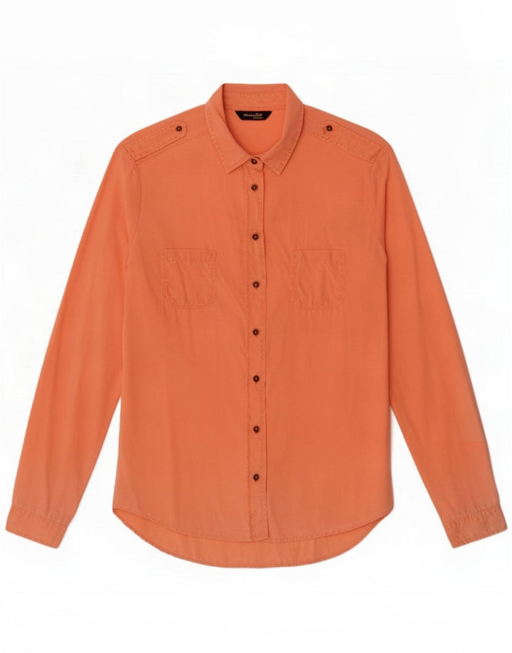 Massimo Dutti Womens Shirt EU 38 Small Orange