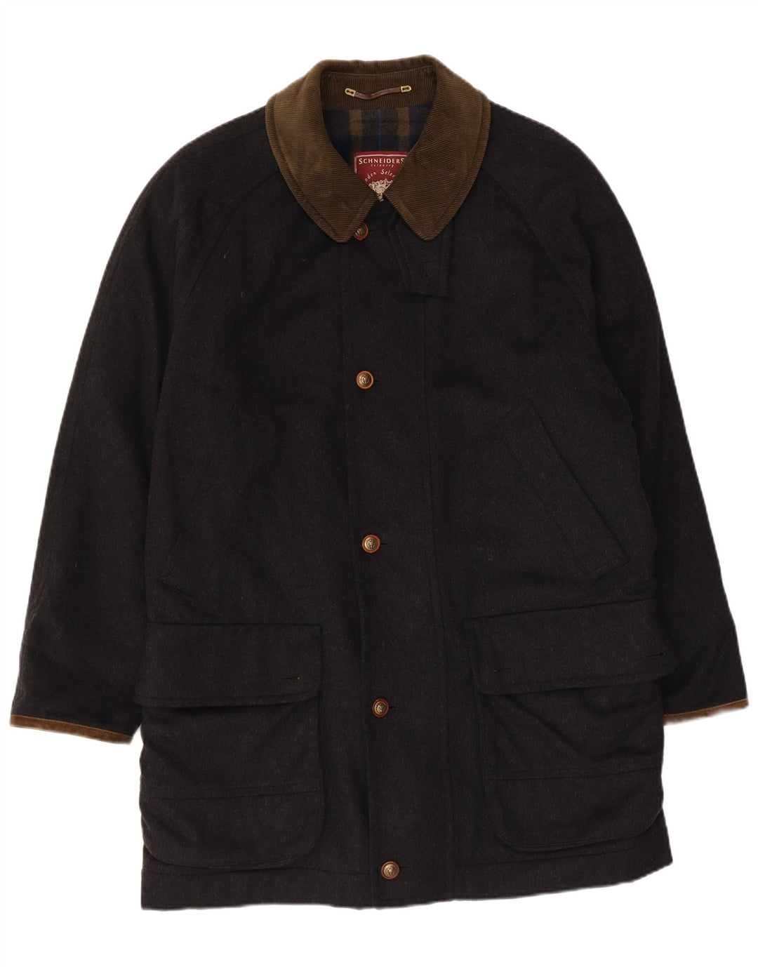 Schneiders Mens Overcoat EU 48 Medium Navy Blue Polyamide