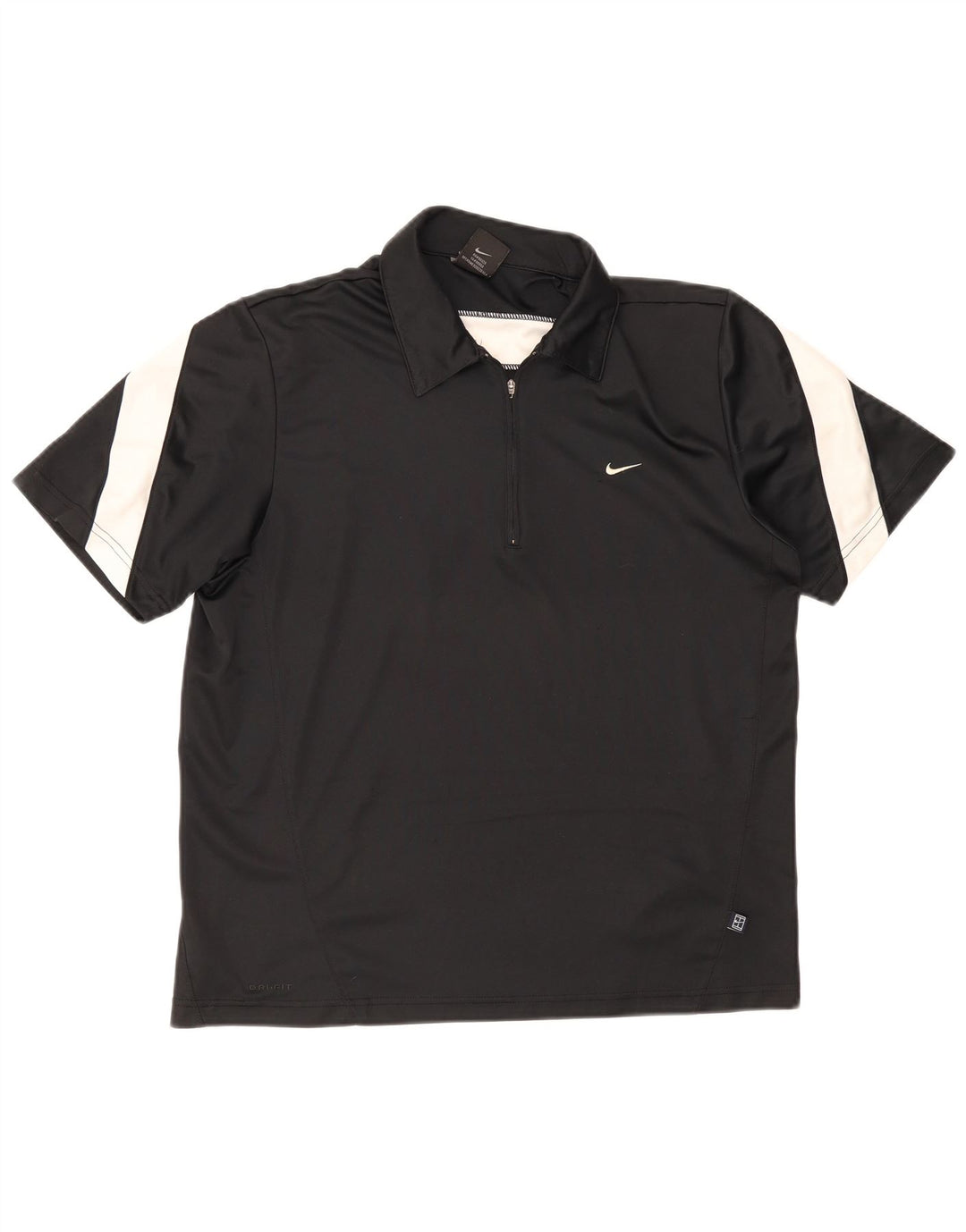 Nike Mens Polo Shirt UK 39/41 Medium Black Colourblock