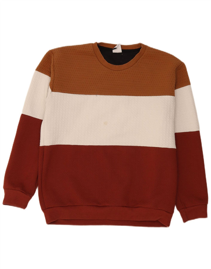 Zara Mens Sweatshirt Jumper XL Multicoloured Colourblock Polyester