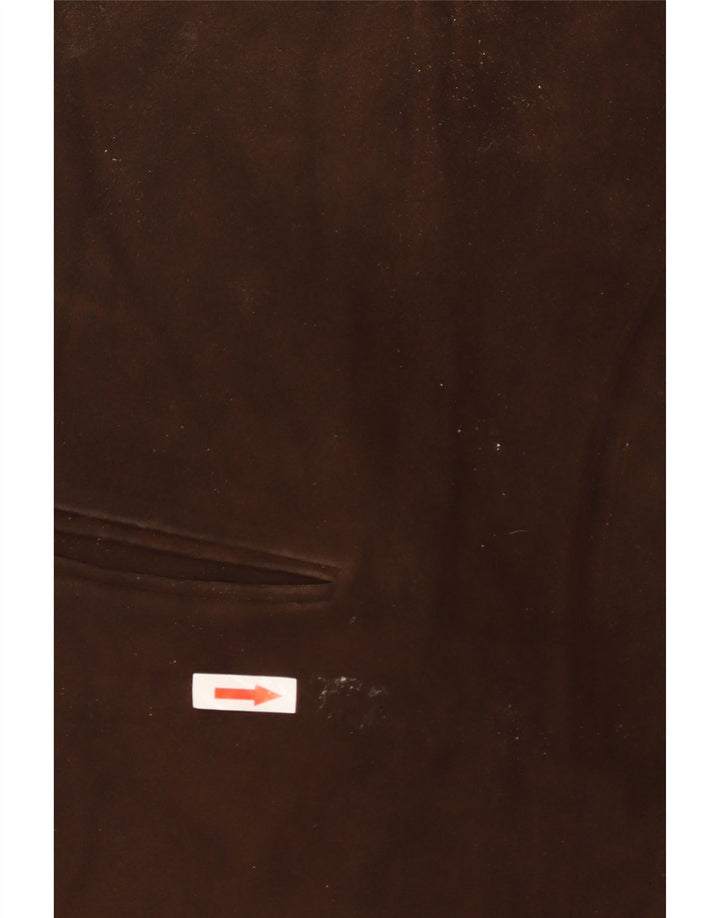 Vintage Womens Suede Gilet UK 14 Medium Brown