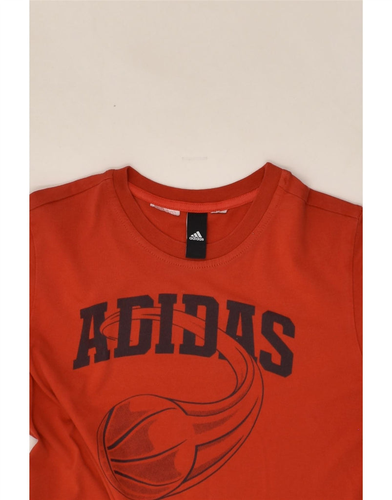 ADIDAS Boys Graphic T-Shirt Top 11-12 Years Red | Vintage Adidas | Thrift | Second-Hand Adidas | Used Clothing | Messina Hembry 