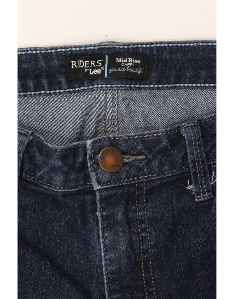LEE Womens Riders Mid Rise Capri Jeans W30 L20 Navy Blue Vintage Lee and Second-Hand Lee from Messina Hembry 