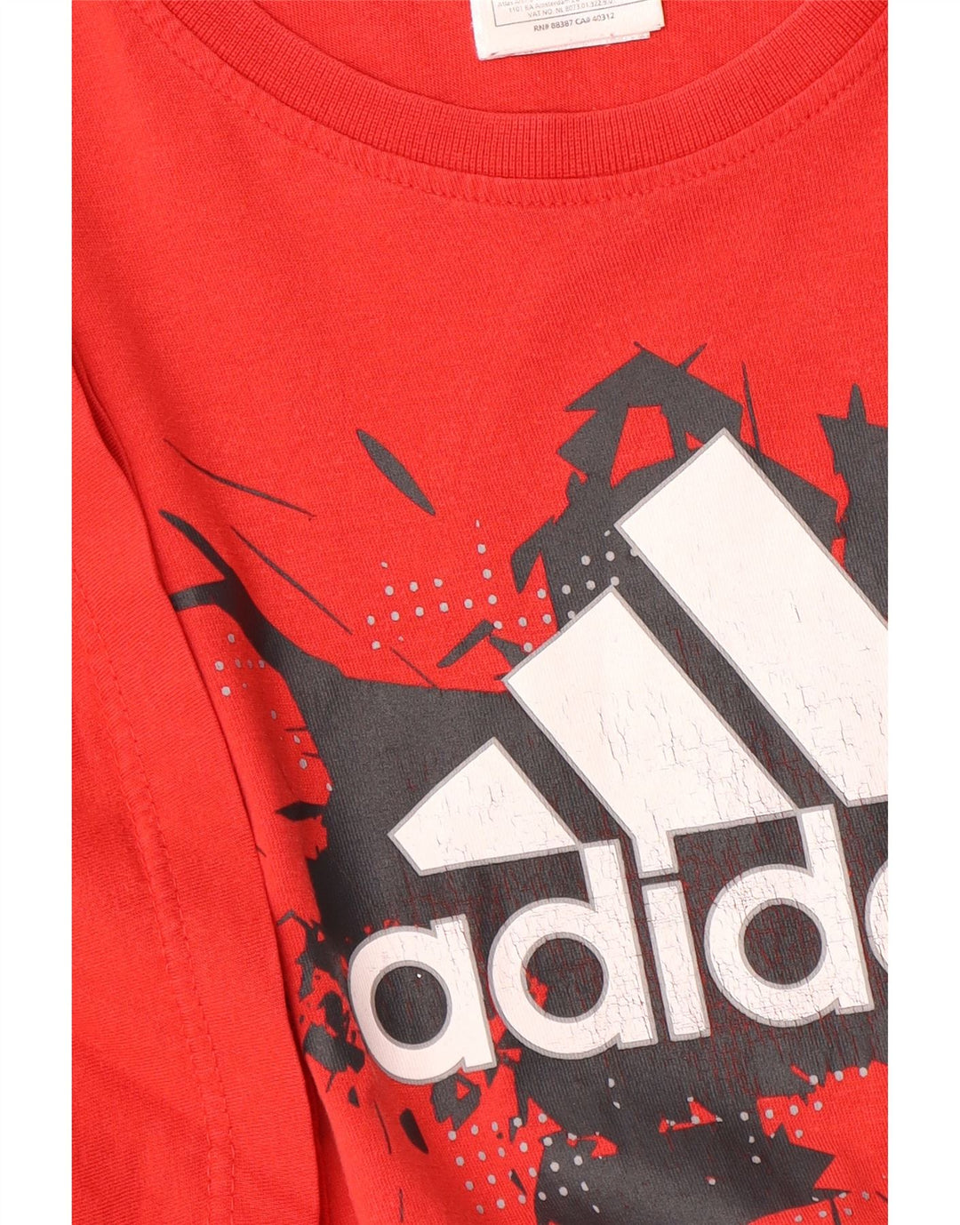 Adidas Mens Graphic T-Shirt Top Large Red Cotton