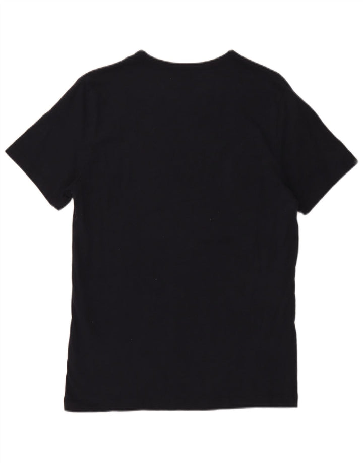 Reiss Mens T-Shirt Top Small Black Cotton