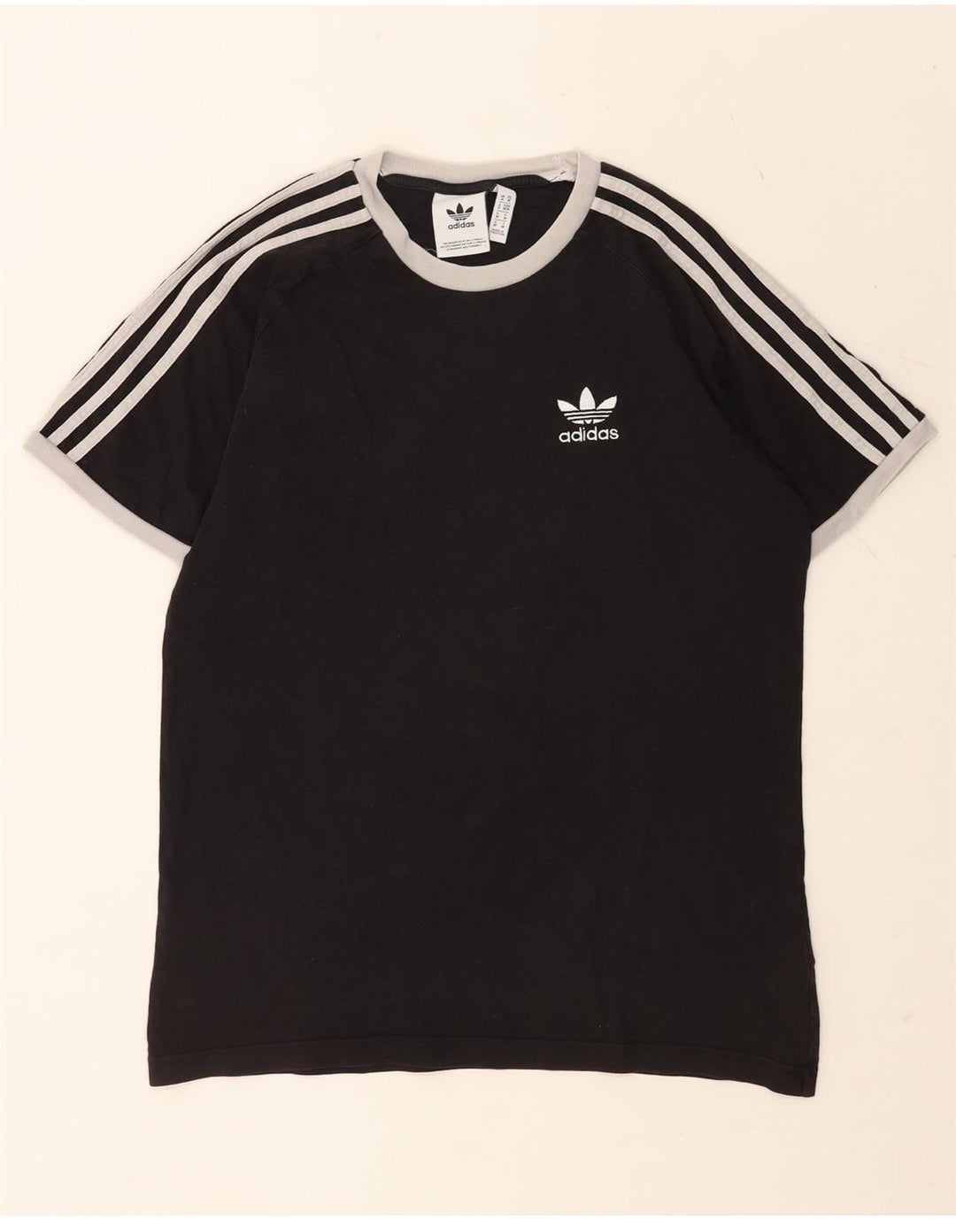 Adidas Mens T-Shirt Top Medium Black Cotton