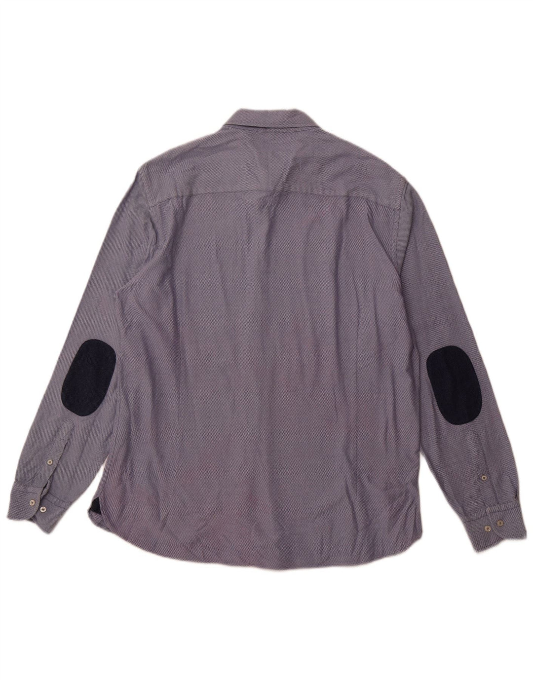 Massimo Dutti Mens Shirt 2XL Blue Cotton