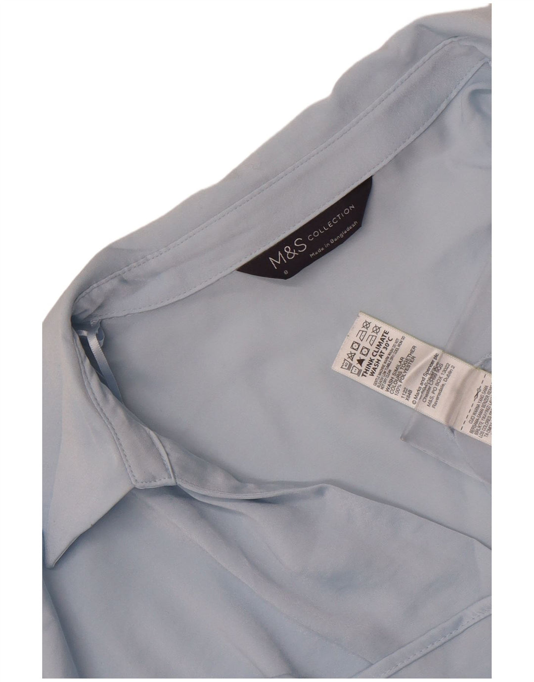 Marks & Spencer Womens Tunic Top UK 8 Small Blue Polyester