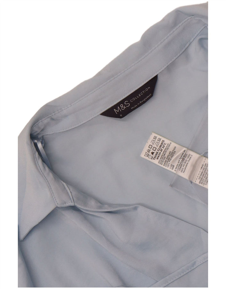 Marks & Spencer Womens Tunic Top UK 8 Small Blue Polyester
