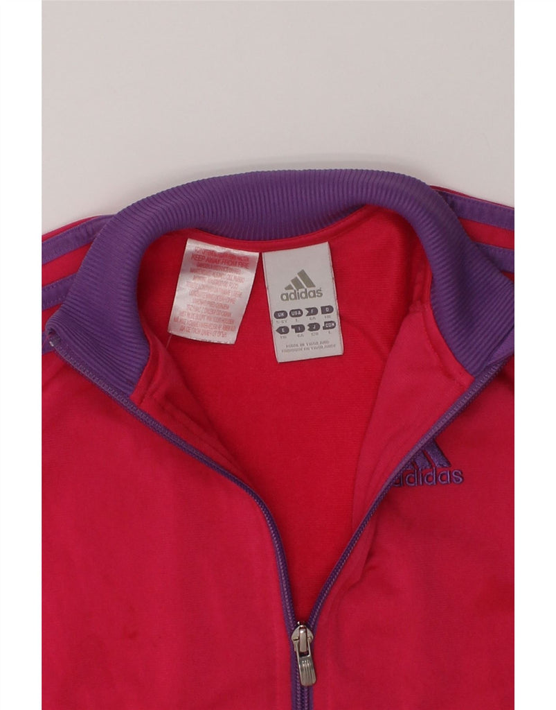 ADIDAS Girls Tracksuit Top Jacket 5-6 Years Red Polyester | Vintage Adidas | Thrift | Second-Hand Adidas | Used Clothing | Messina Hembry 