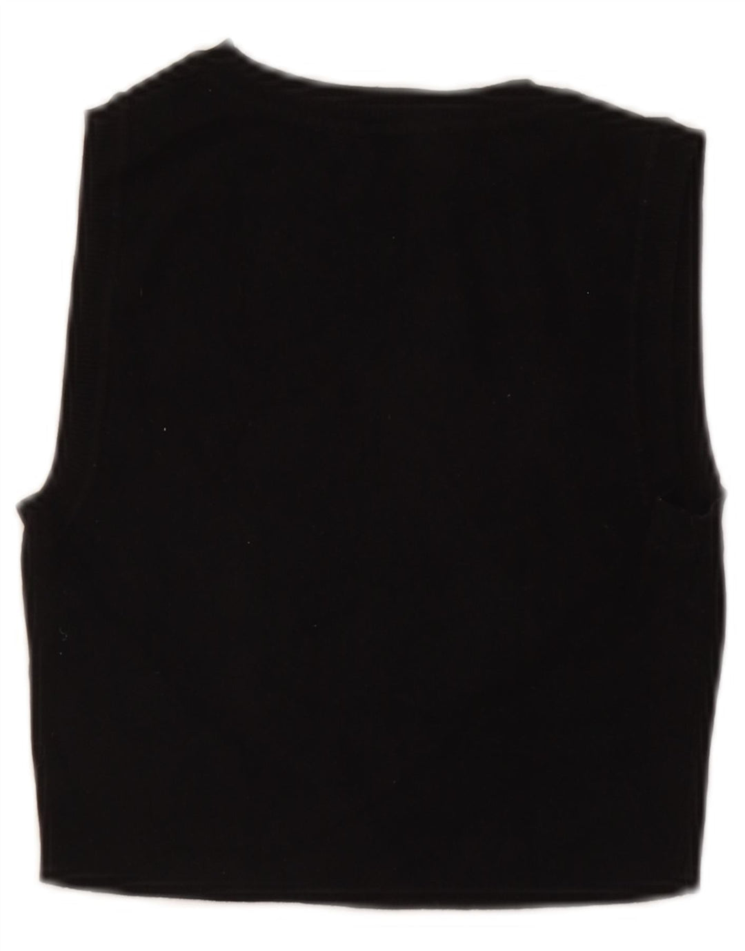 Zara Womens Sleeveless Crop Top UK 12 Medium Black Viscose