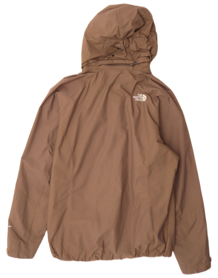 The North Face Mens Hooded Rain Jacket UK 38 Medium Beige Nylon