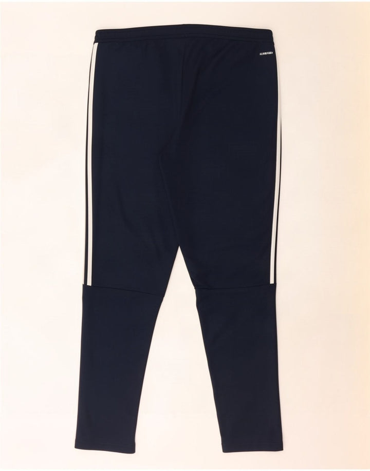 Adidas Mens Aeroready Tracksuit Trousers Medium Navy Blue Polyester