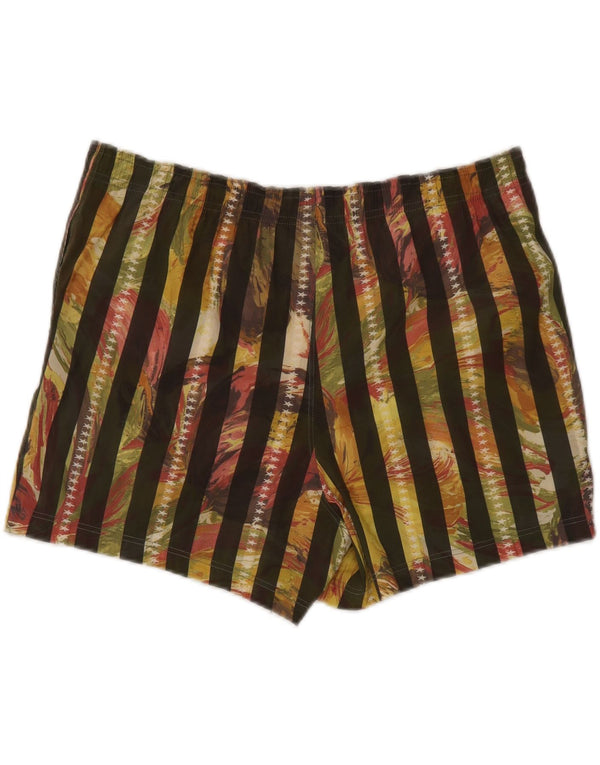 FILA Mens Swimming Shorts IT 56 3XL Khaki Striped