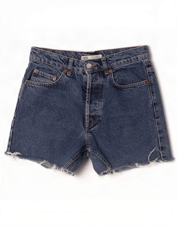 Zara Mens Denim Shorts EU 38 Small W30 Blue