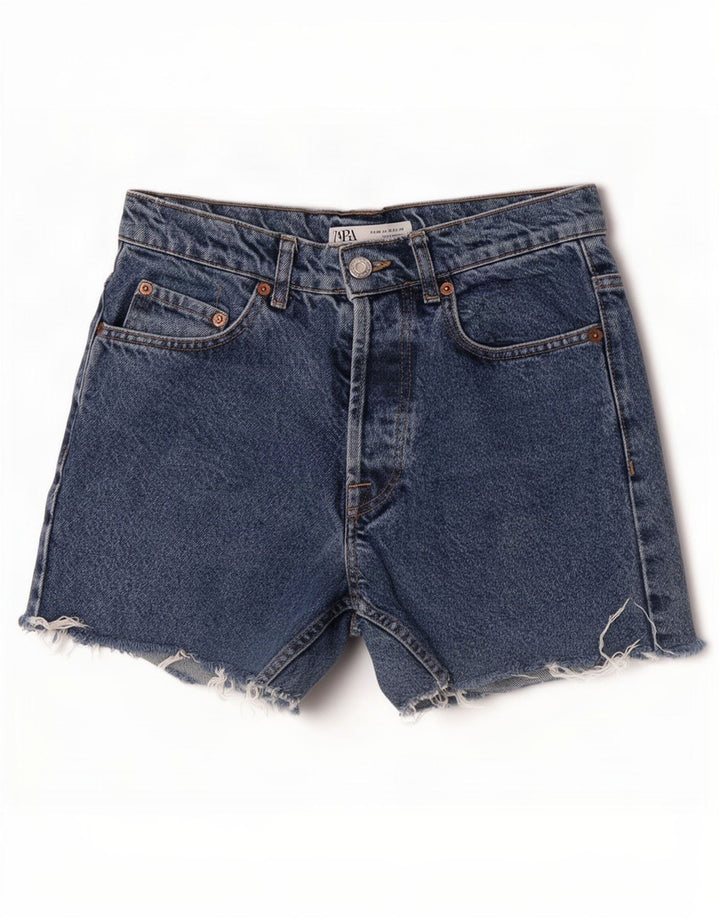 Zara Mens Denim Shorts EU 38 Small W30 Blue