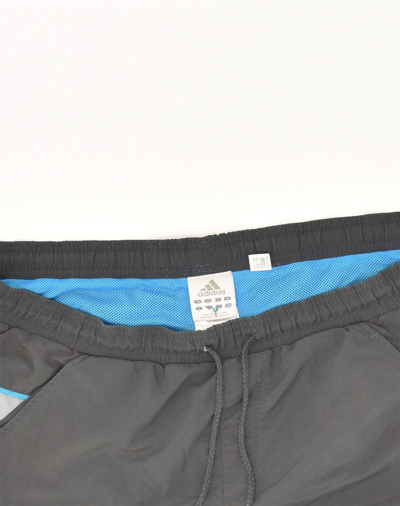 ADIDAS Mens Sport Shorts Large Grey Nylon | Vintage Adidas | Thrift | Second-Hand Adidas | Used Clothing | Messina Hembry 