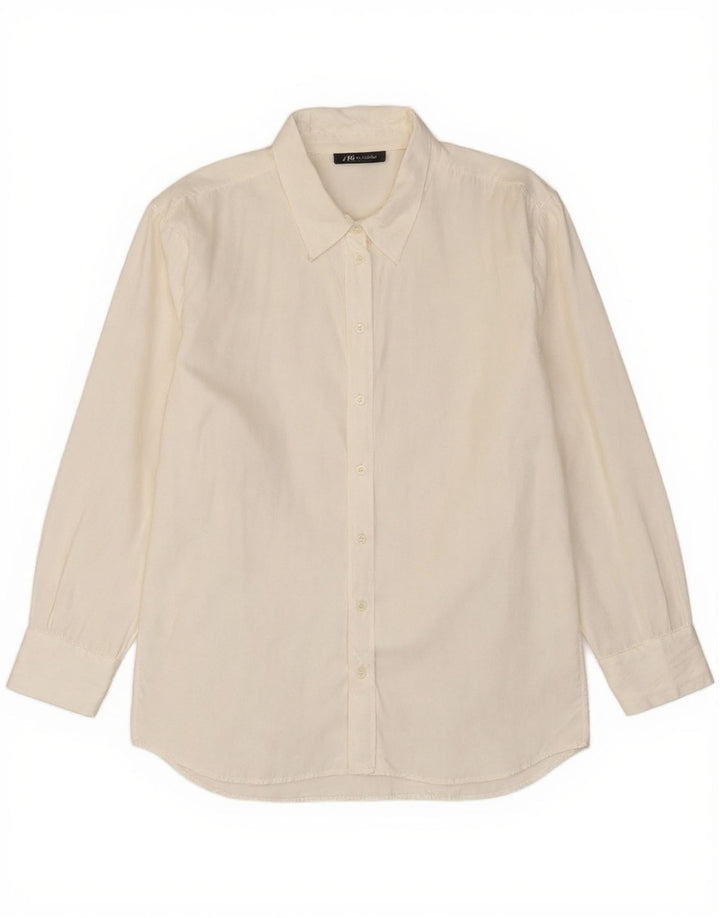 ZARA Womens Shirt UK 20 2XL White Modal Vintage Zara and Second-Hand Zara from Messina Hembry 