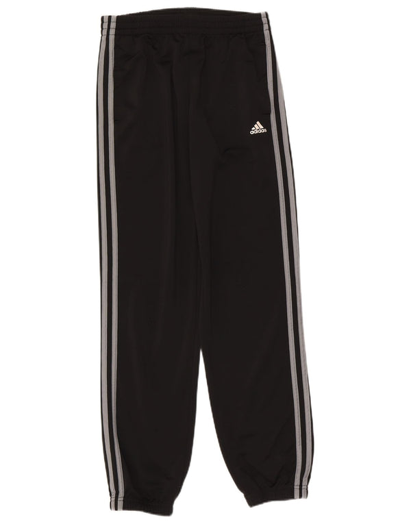 Adidas Boys Tracksuit Trousers Joggers 13-14 Years  Black Polyester